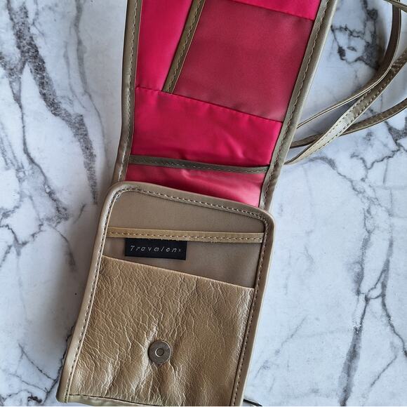 Travelon pearl leather mini convertible crossbody belt bag mini travel purse - Picture 6 of 7